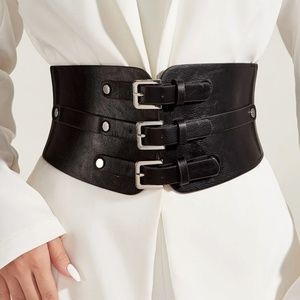 Retro Leather Metal Buckle Corset Belt Waist Belt Corset